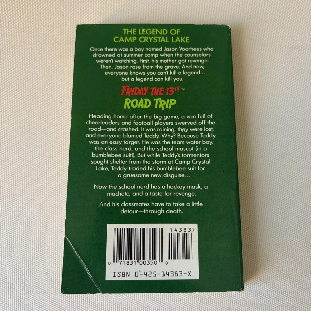 Friday The 13th Road‎ Trip Camp Crystal Lake Paperback Eric Morse 1st